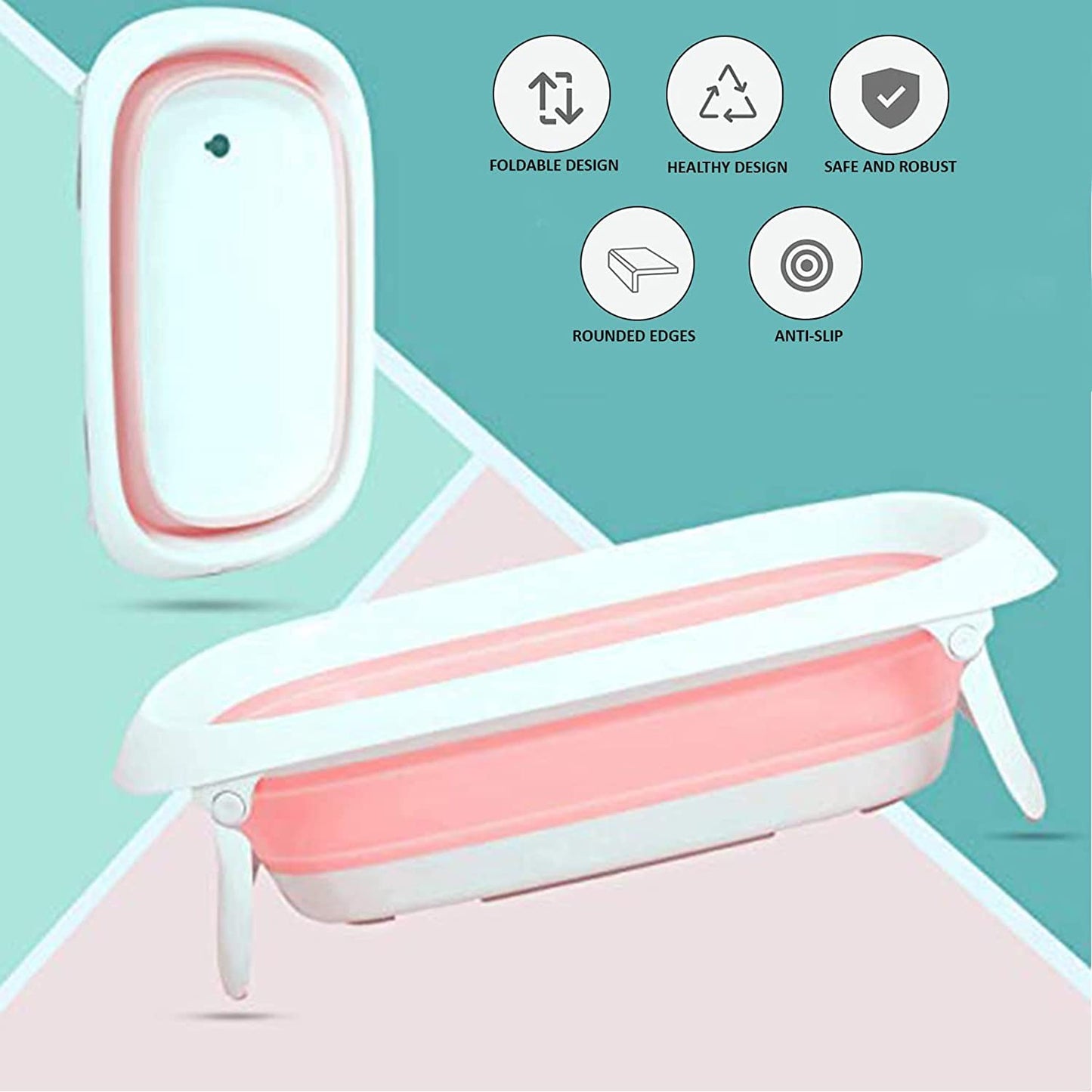 Safe-O-Kid Bath Tub/Unique Design/Foldable/Easy Storage/Strong and Safe