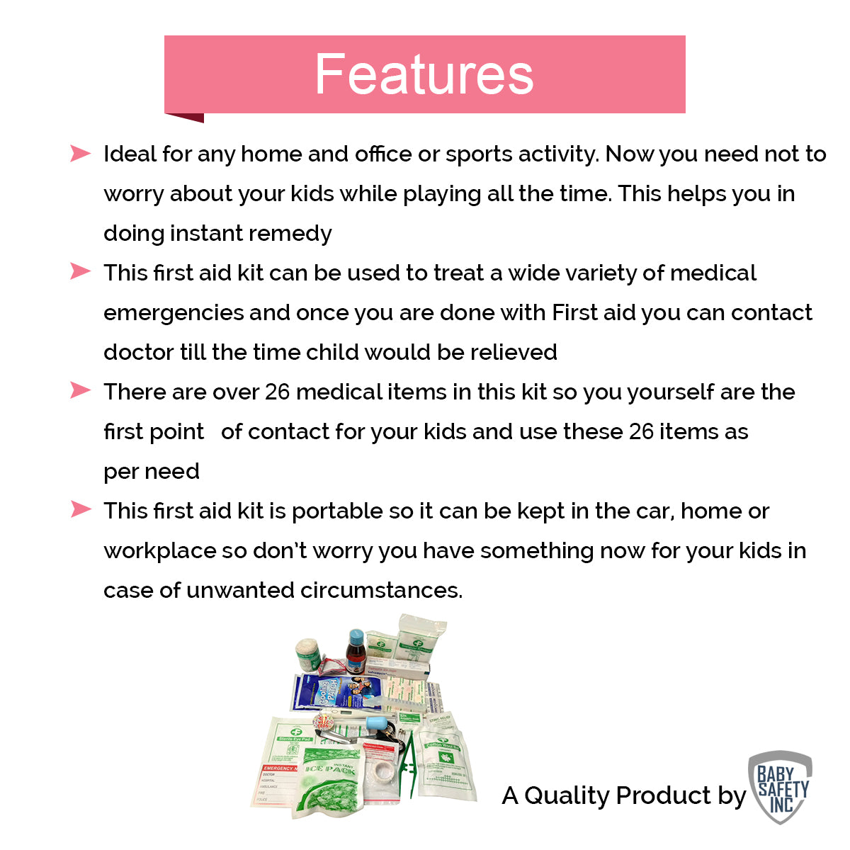Safe-O-Kid- First Aid Kit with Jute Bag- Safety Essential for Every Home