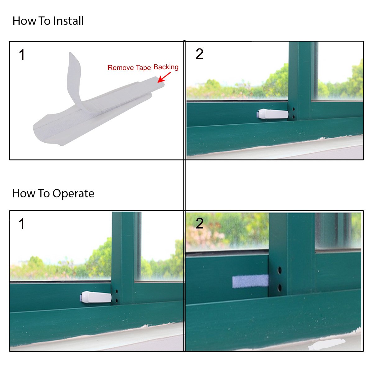 Safe-O-Kid Sleek Design, Sliding Door/Window Locks/Stopper For Baby Safety