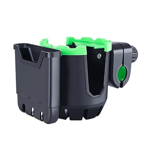 Stroller Cup Holder with Phone Organizer/Holder, Universal Cup Holder for Bottle with Handle, 360 Degrees Rotation Bottle Holder for Stroller, Pushchair, Wheelchair, Walker