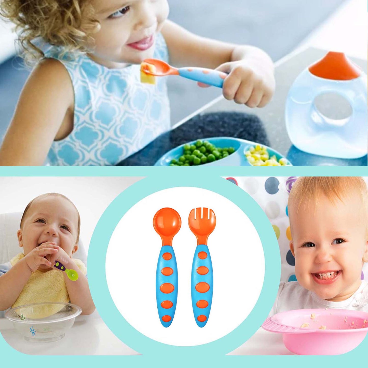 Safe O Kid Baby Oral Care and Safety Kit ? Premium | 8 Pieces, 1 Twist Straws, 1 Finger Brush, 1 Chewy Tube, 1 Fruit Nibbler, 1 Squeezy Spoon, 1 Silicone Spoon with box, 1 Spoon & Fork Set, 1 Medicine Feeder
