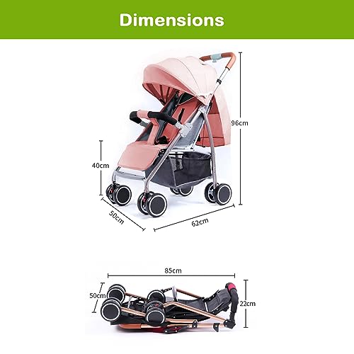 Safe-O-Kid Baby Travel Stroller/Pram for New Born/Toddler/Kid with Food Tray for 0 to 3 Years Travel Friendly with Full Canopy, 5 Point Safety Harness,Adjustable backrest, 360 Swivel Wheel