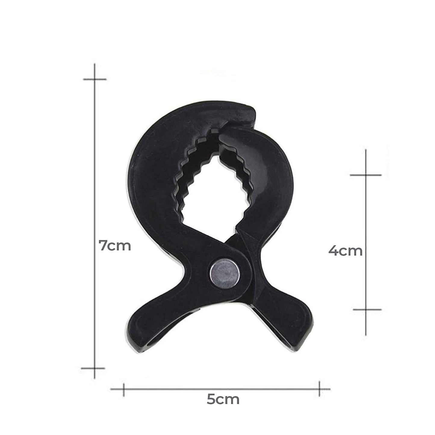 Safe-O-Kid- Universal Stroller Seat Cover Clips, Pram Toy Holder, Buggy Accessory for Baby, Black
