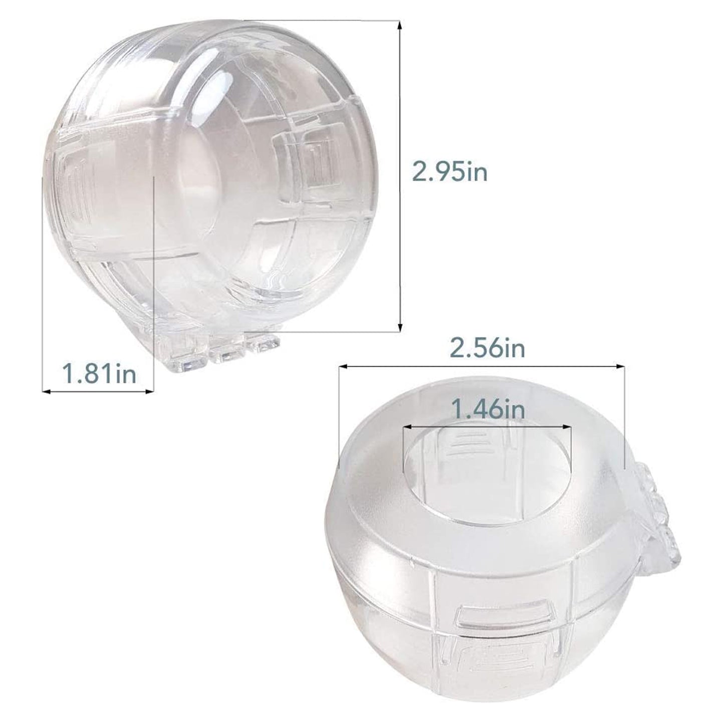 Safe O Kid Transparent Gas Stove Knob Cover for Kitchen Safety, Gas Switch Protector for Child safety, Universal Child Proofing Stove Knob Caps, Pack of 2