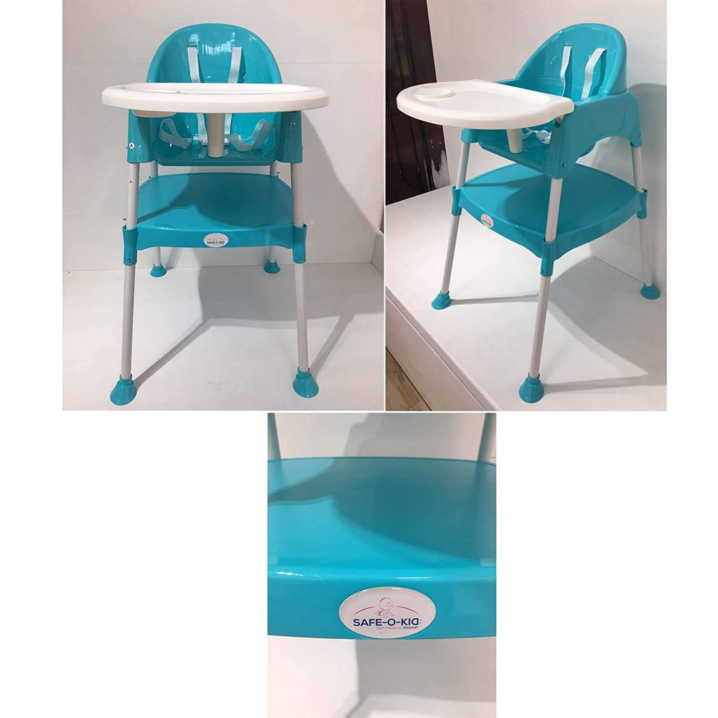 Safe-O-Kid 4 in 1 Adjustable High Chair with Table and Tray