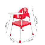 Safe-O-Kid 4 in 1 Adjustable High Chair with Table and Tray