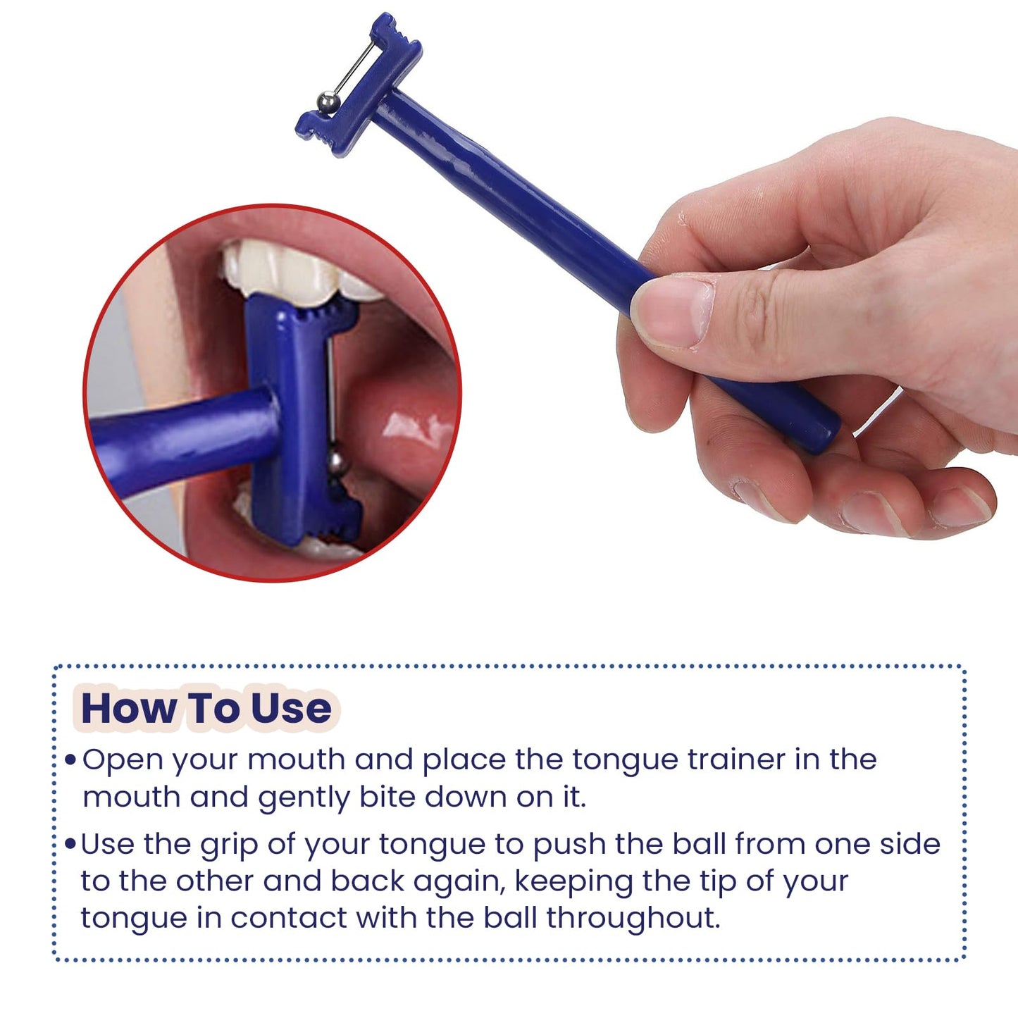 Tongue Tip Exerciser Lateralization Lifting Oral Muscle Training Set Talk Tools, Speech Therapy Tools -Set of 2