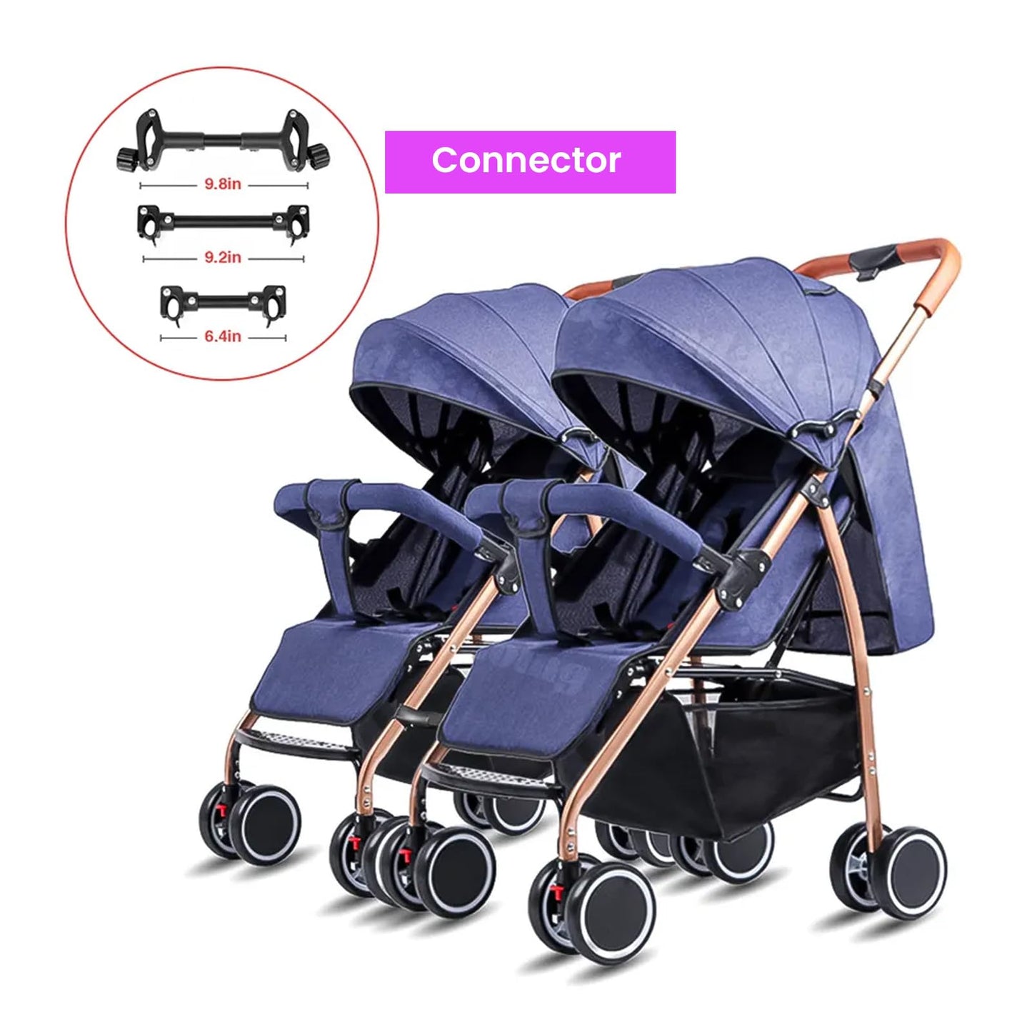 Safe-O-Kid Baby Travel Stroller/Pram for New Born/Toddler/Kid with Food Tray for 0 to 3 Years Travel Friendly with Full Canopy, 5 Point Safety Harness,Adjustable backrest, 360 Swivel Wheel