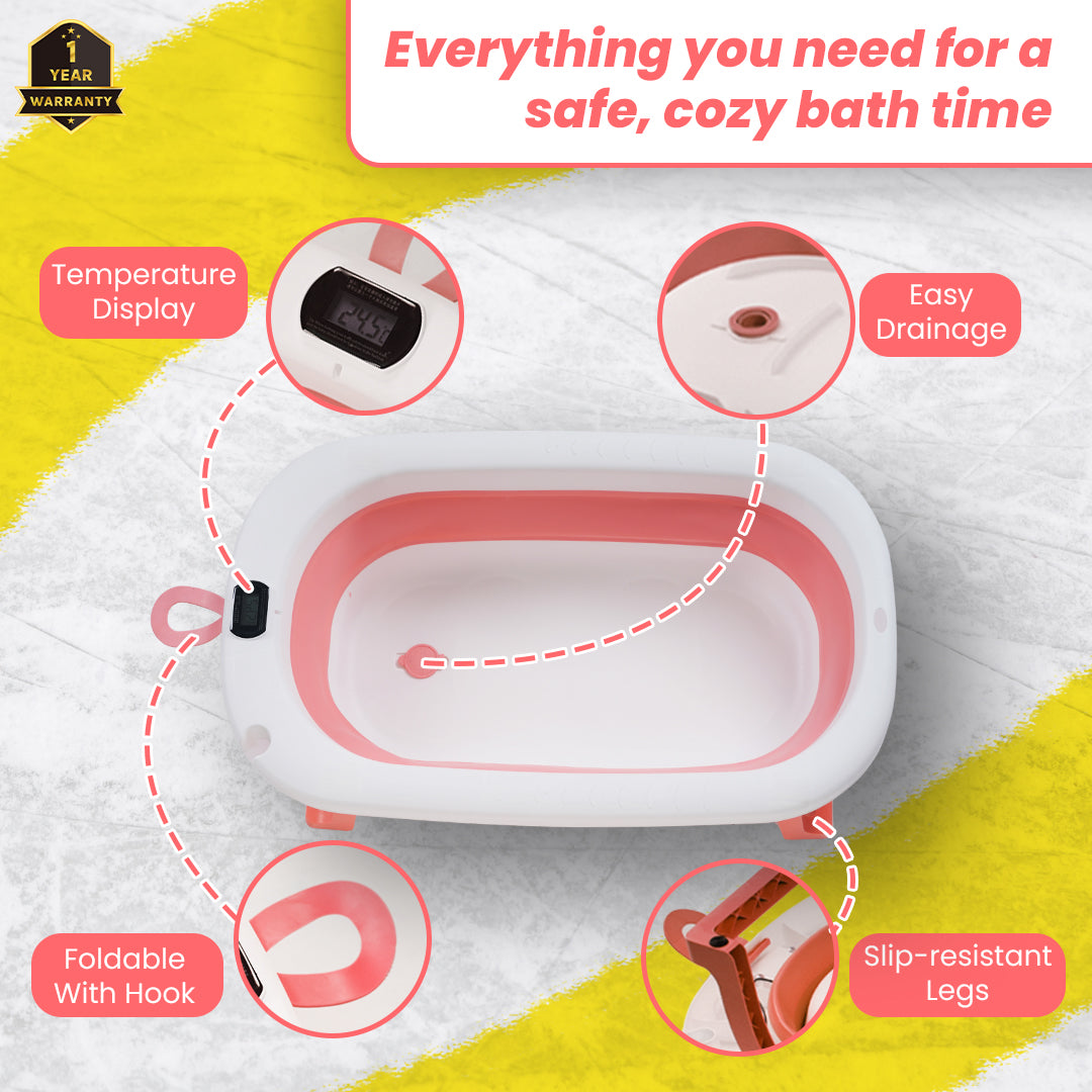 Safe-O-Kid Baby Bath Tub with Digital Meter