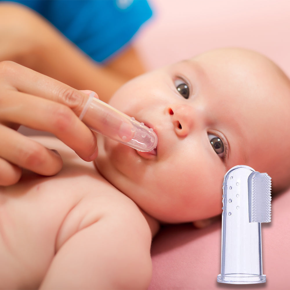Safe-O-Kid - Mouth Safety - Very Soft Baby Gums and Early Teething Relaxing Finger Brush And Tongue Cleaner