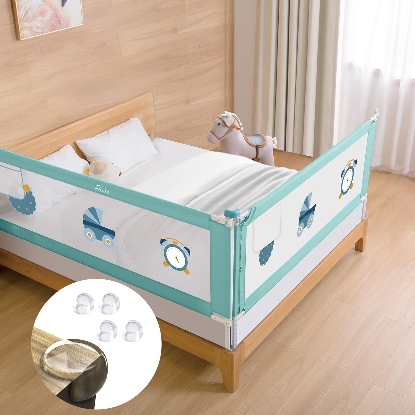 Safe-O-Kid Baby Bed Rail Guard 6ft/182cm with 1 Yr Warranty