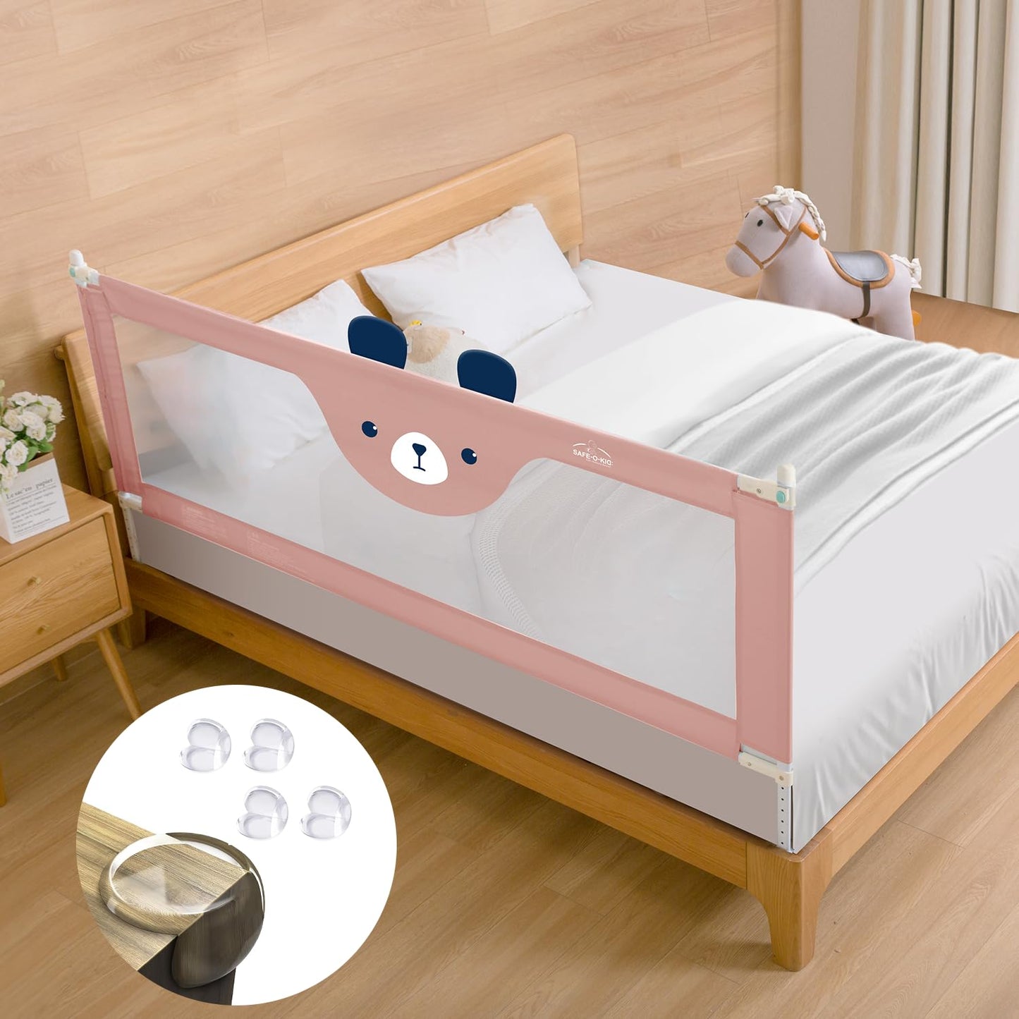 Safe-O-Kid Baby Bed Rail Guard 6ft/182cm with 1 Yr Warranty