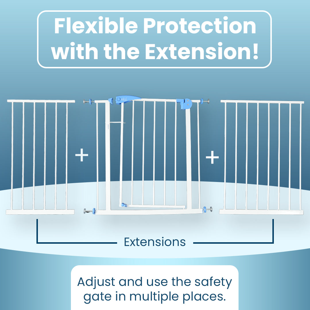 Safe-O-Kid Adjustable Baby & Dog Gate, NO Pressure Mounted, 1 Yr Warranty
