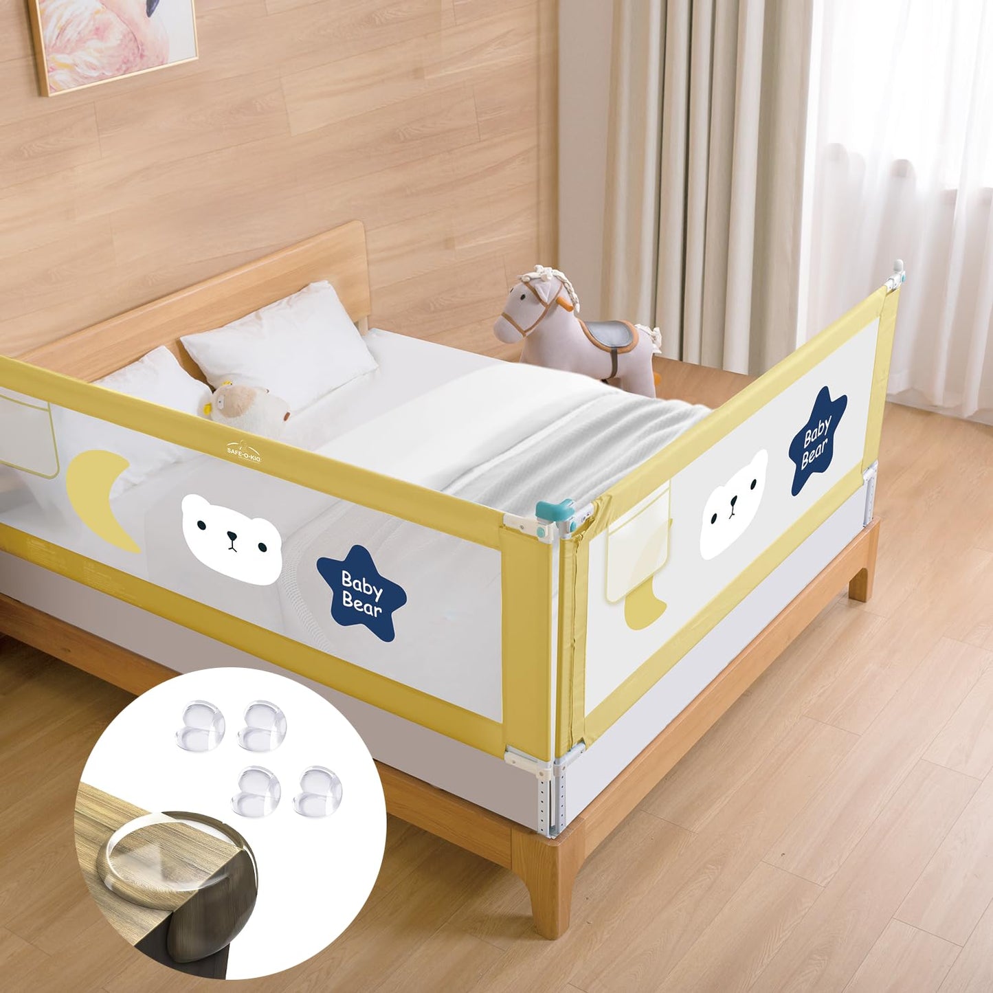 Safe-O-Kid Baby Bed Rail Guard 6ft/182cm with 1 Yr Warranty