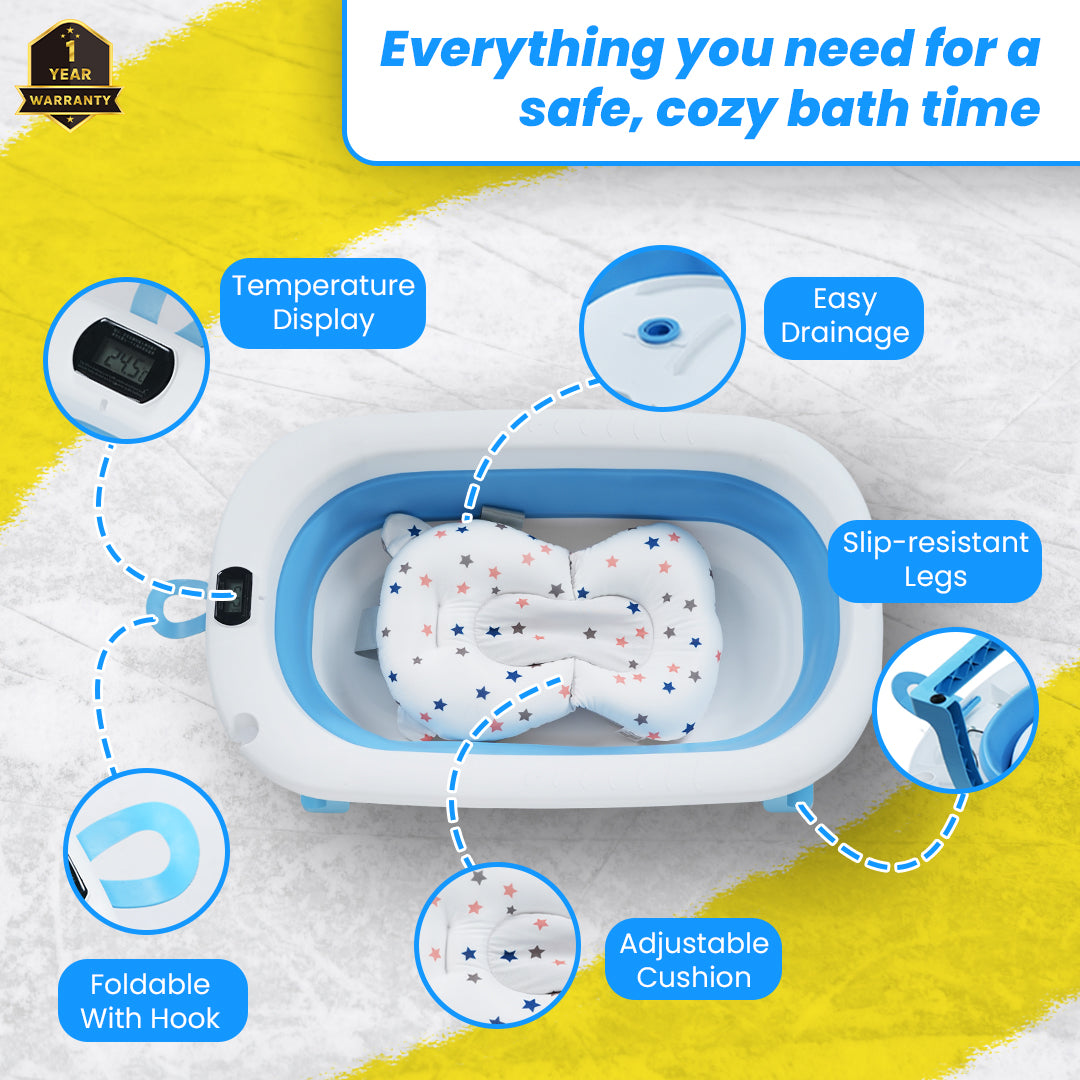 Safe-O-Kid Baby Bath Tub with Digital Meter