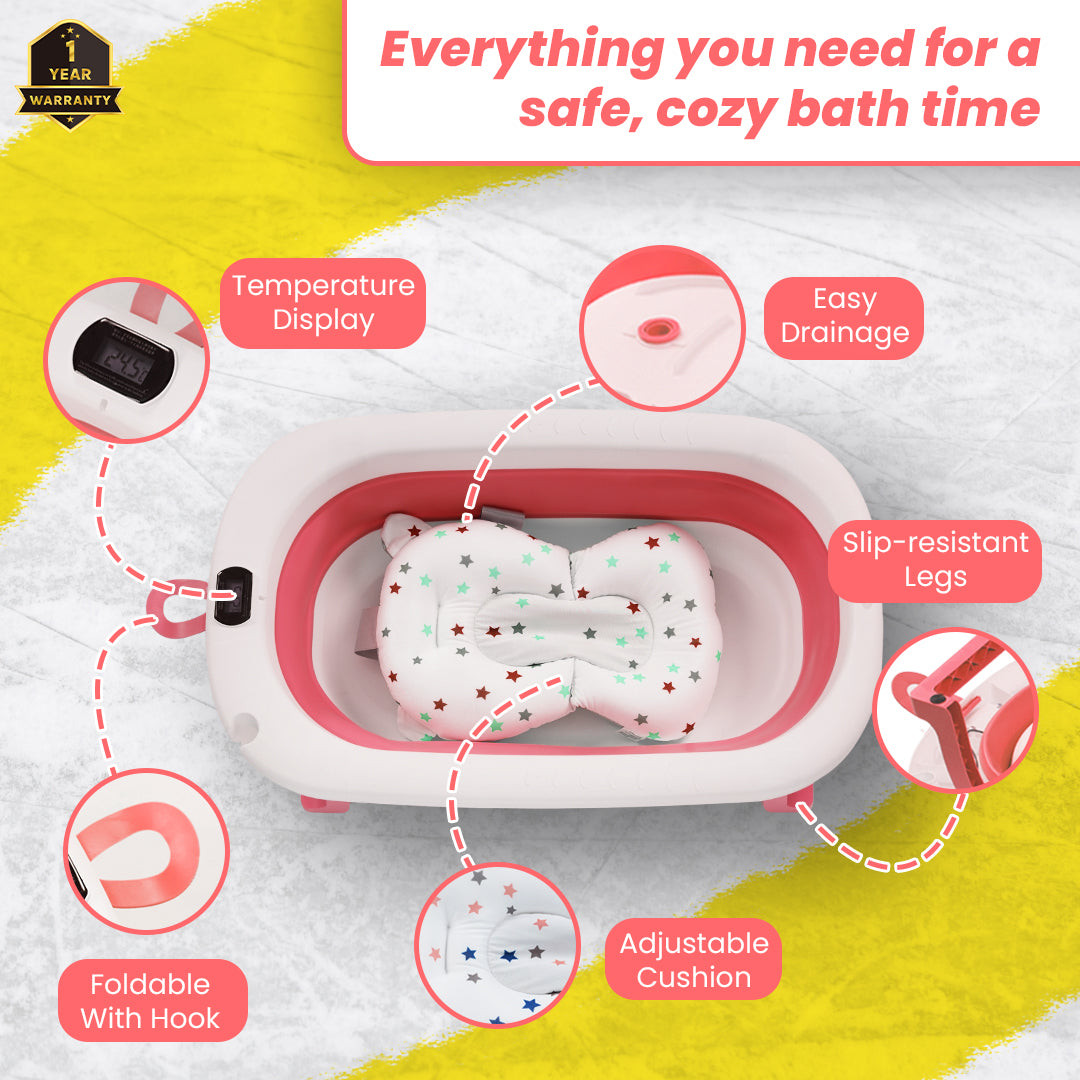 Safe-O-Kid Baby Bath Tub with Digital Meter