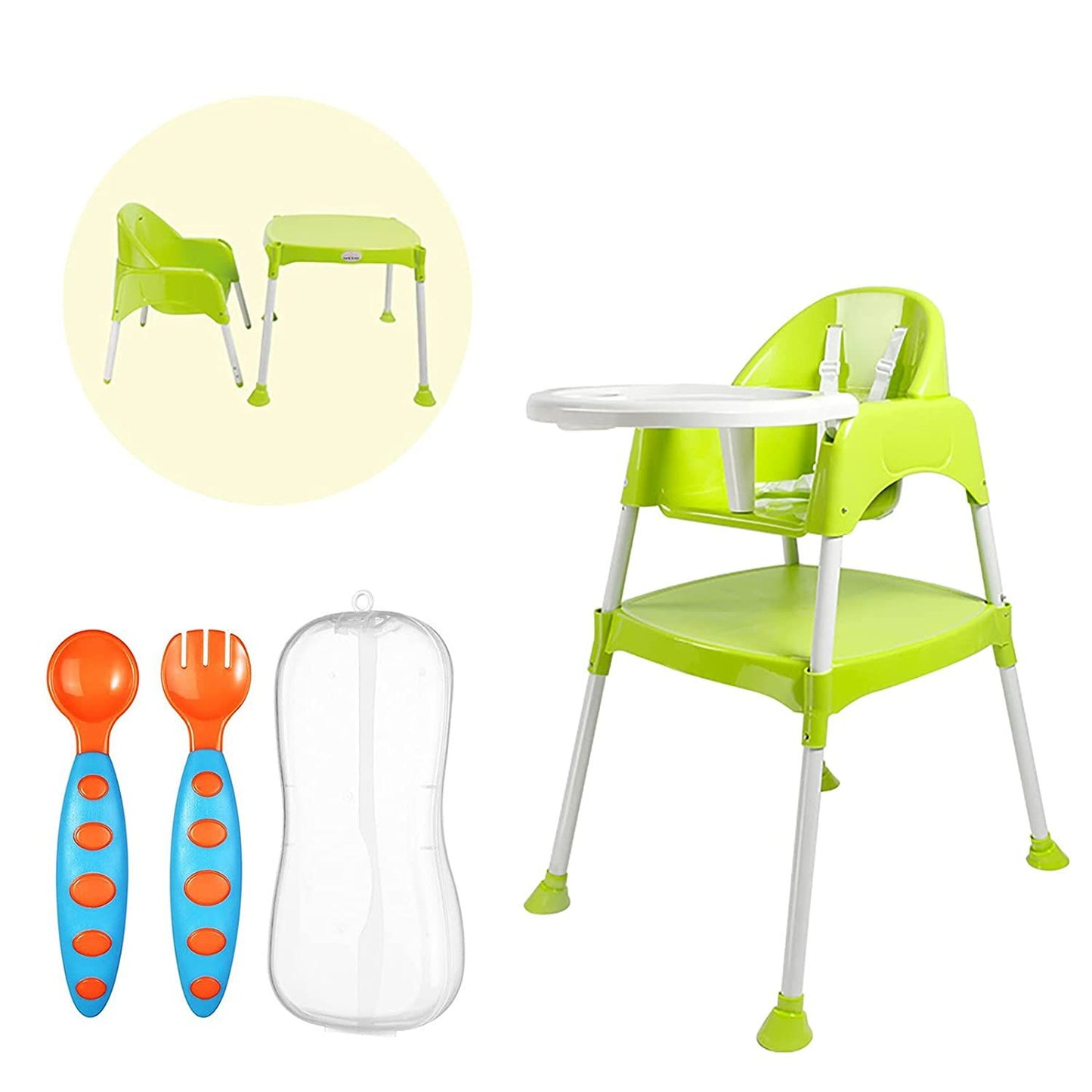 Safe-O-Kid 4 in 1 Adjustable High Chair with Table and Tray