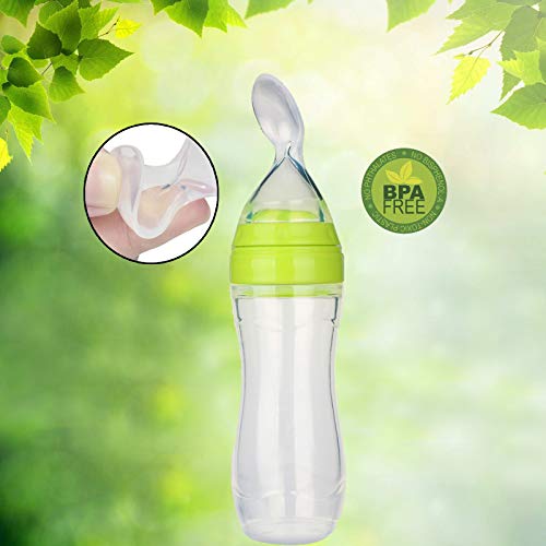 Safe-O-Kid - BPA FREE- Silicone Squeezy Food Feeder Spoon