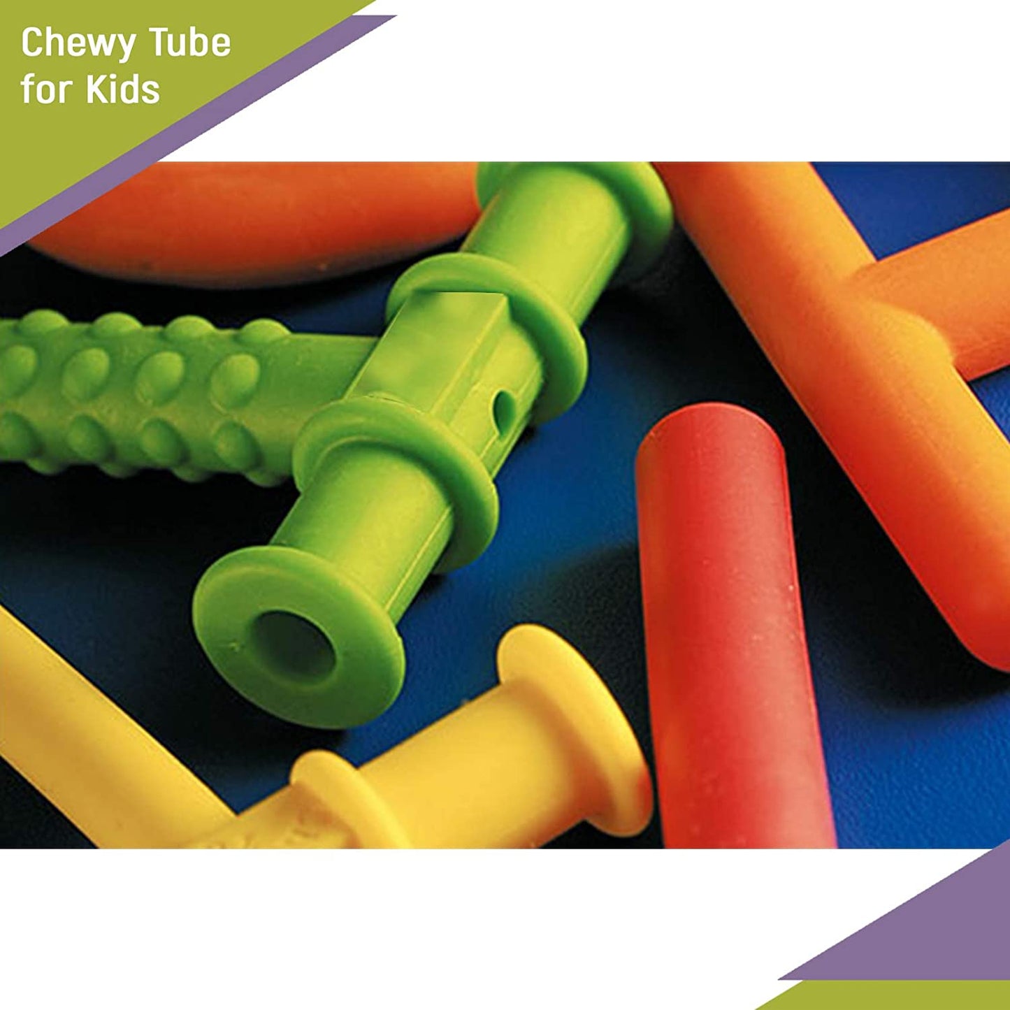 Safe-O-Kid - Non-Toxic, Develop Baby's Biting Skills Safely, Texture Chewy Tube for Toddler
