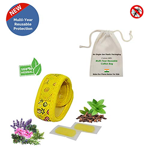 Safe-O-Kid- 100% Herbal Ayurvedic Anti Mosquito Designer Velcro Band