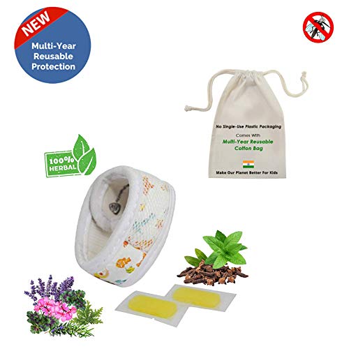 Safe-O-Kid- 100% Herbal Ayurvedic Anti Mosquito Designer Velcro Band