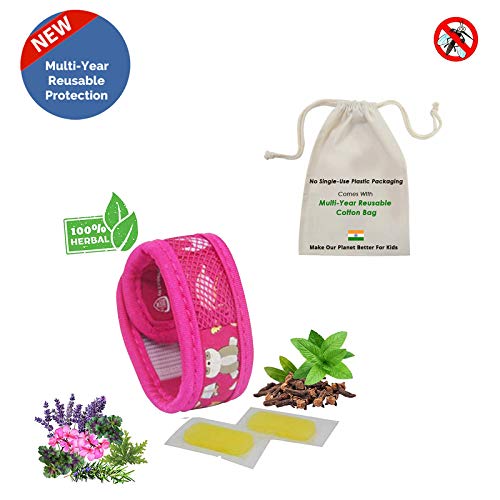 Safe-O-Kid- 100% Herbal Ayurvedic Anti Mosquito Designer Velcro Band