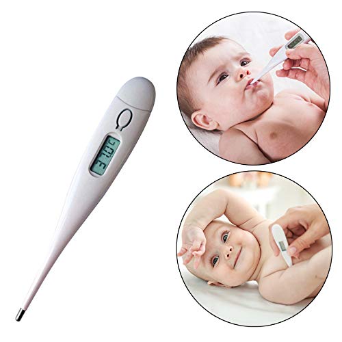 Safe-O-Kid- Thermometer Digital, Fever Alert Function, Auto-Shut Off, Memory Recall Last Reading, Oral Thermometer for Baby