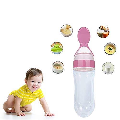 Safe-O-Kid - BPA FREE- Silicone Squeezy Food Feeder Spoon