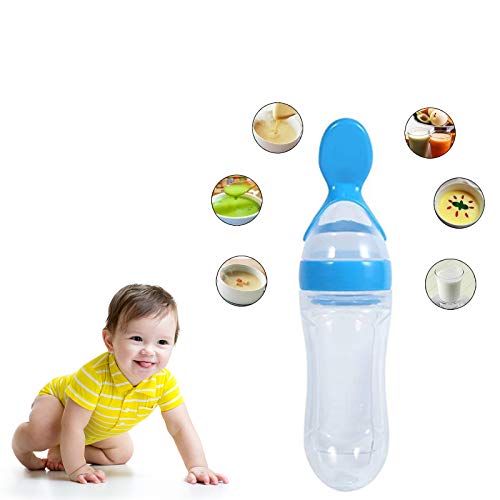 Safe-O-Kid - BPA FREE- Silicone Squeezy Food Feeder Spoon