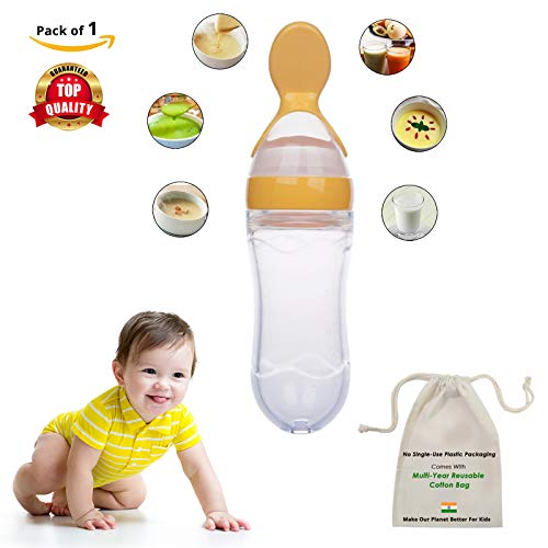 Safe-O-Kid - BPA FREE- Silicone Squeezy Food Feeder Spoon