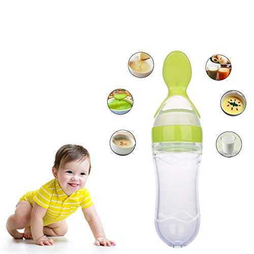 Safe-O-Kid - BPA FREE- Silicone Squeezy Food Feeder Spoon