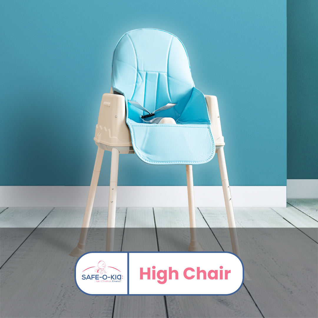 Safe-O-Kid 4 in 1 High Chair with Wheels and Cushion
