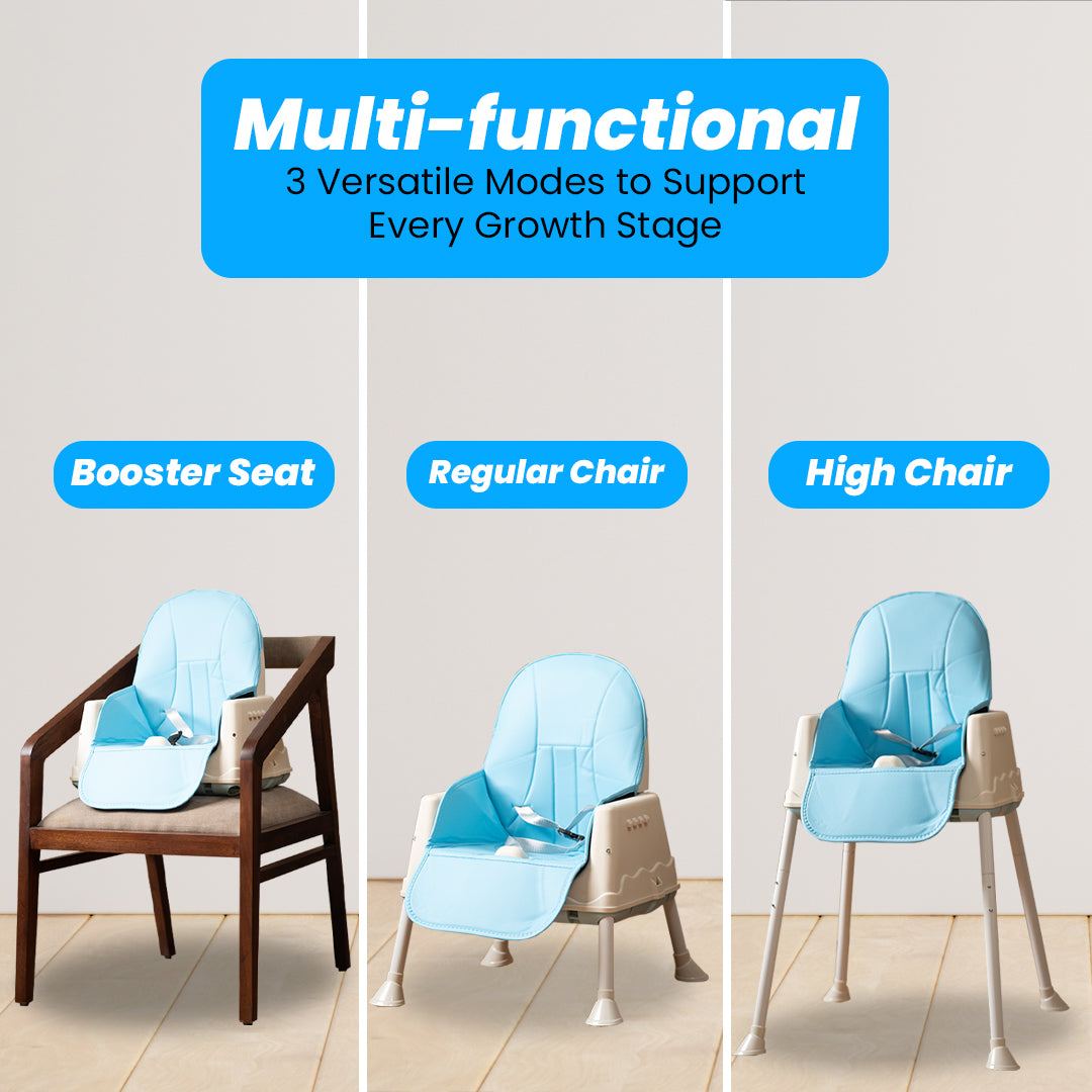 Safe-O-Kid 4 in 1 High Chair with Wheels and Cushion