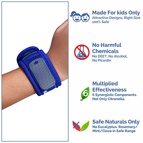 Safe-O-Kid- 100% Herbal Ayurvedic Anti Mosquito Designer Velcro Band