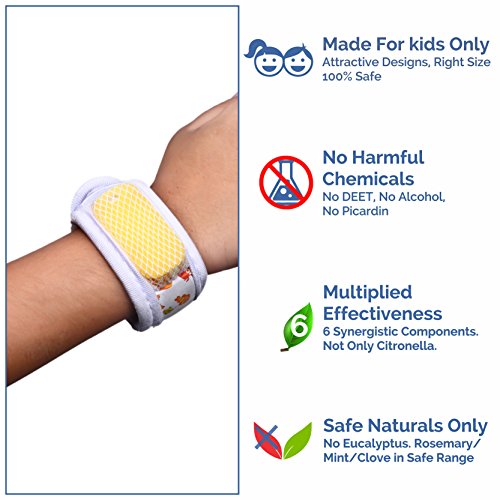 Safe-O-Kid- 100% Herbal Ayurvedic Anti Mosquito Designer Velcro Band