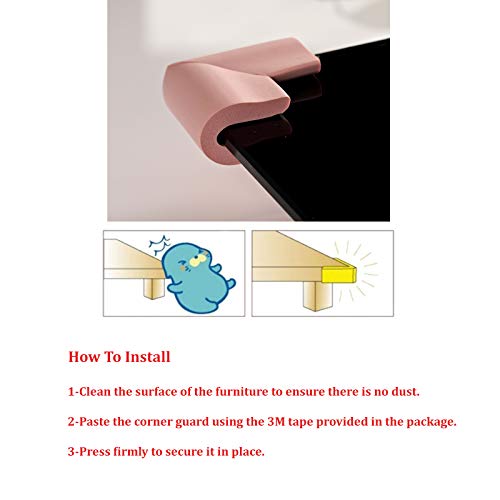 Safe-O-Kid-Baby Safety From Head Injury - High Density U-Shaped Large Nbr Corner Cushions/Guards