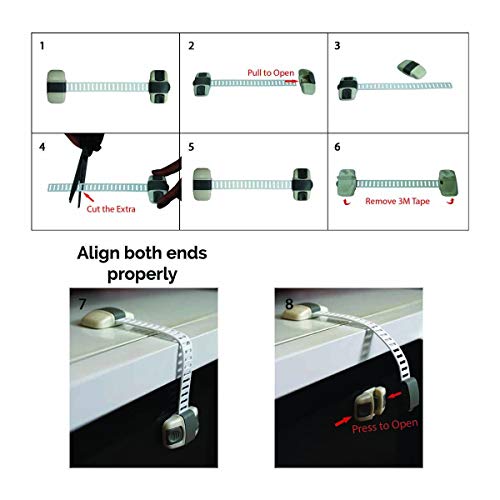 Safe-O-Kid - Finger Safety - High Quality, Adjustable Medium Multi-Purpose Child Safety Lock