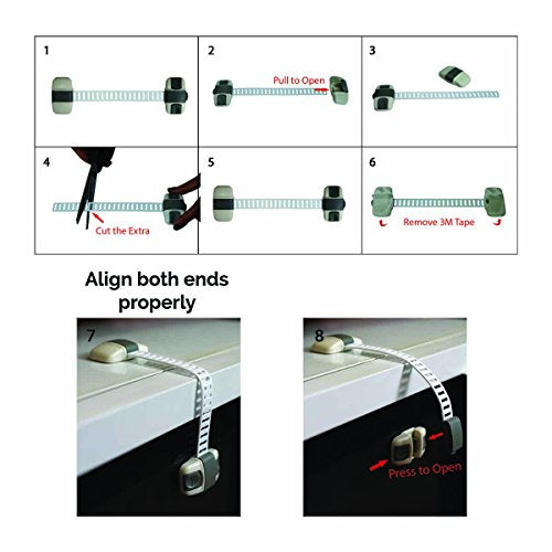 Safe-O-Kid - Finger Safety - High Quality, Adjustable Medium Multi-Purpose Child Safety Lock