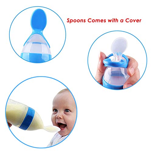 Safe-O-Kid - BPA FREE- Silicone Squeezy Food Feeder Spoon