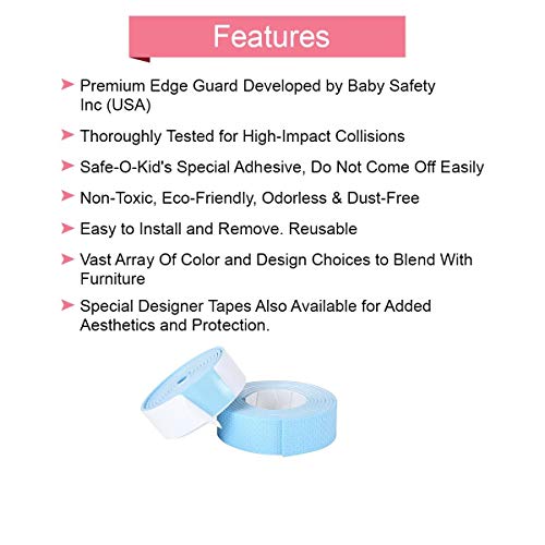 Safe-O-Kid Baby Safety from Head Injury Flat Edge Guard/Protector