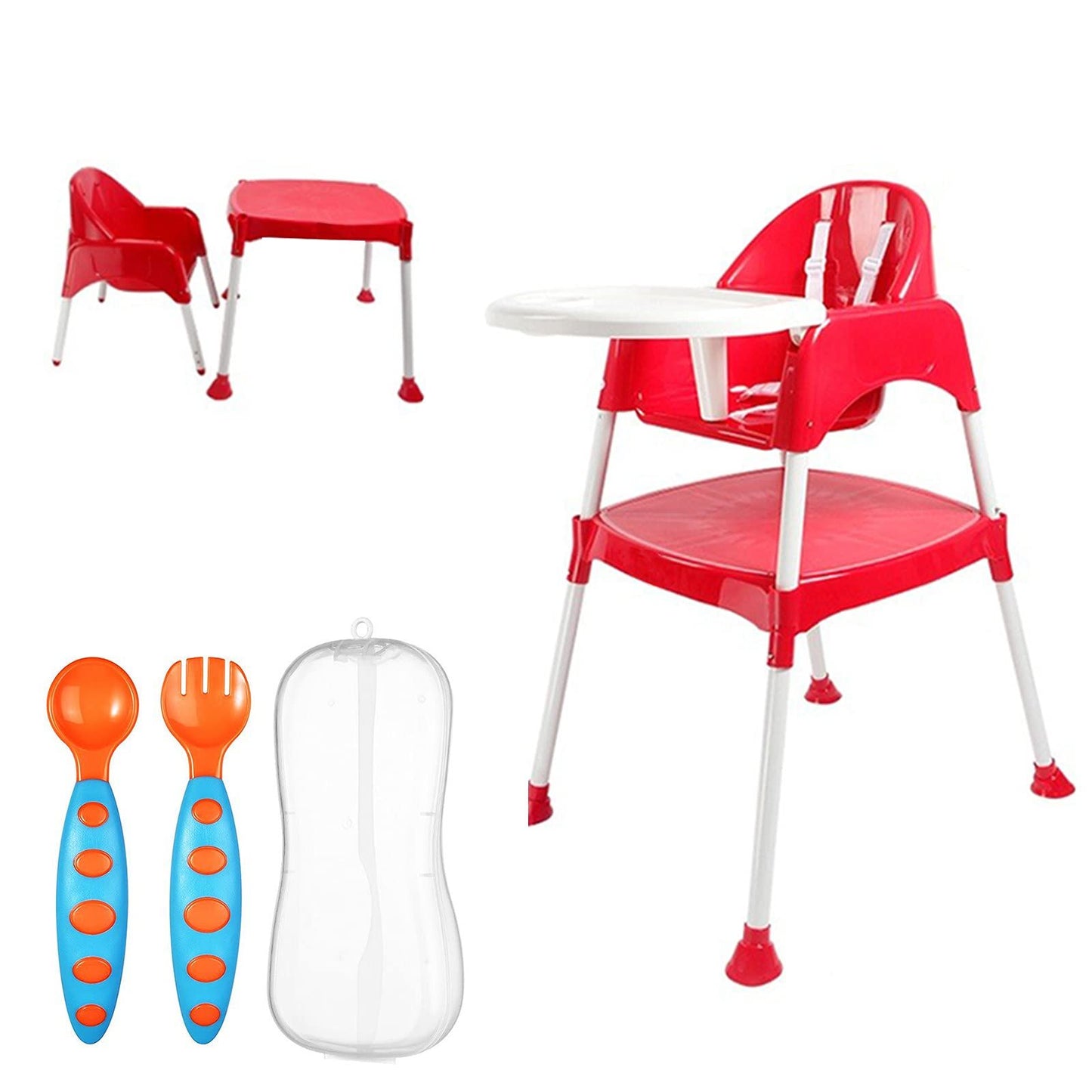 Safe-O-Kid 4 in 1 Adjustable High Chair with Table and Tray