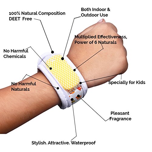 Safe-O-Kid- 100% Herbal Ayurvedic Anti Mosquito Designer Velcro Band