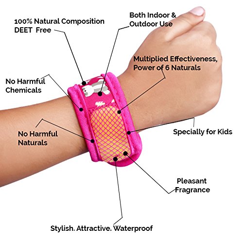 Safe-O-Kid- 100% Herbal Ayurvedic Anti Mosquito Designer Velcro Band