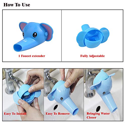 Safe-O-Kid- Faucet/Water tap Extender- Colorful- Make Kid's Hand Washing Easy and Comfortable