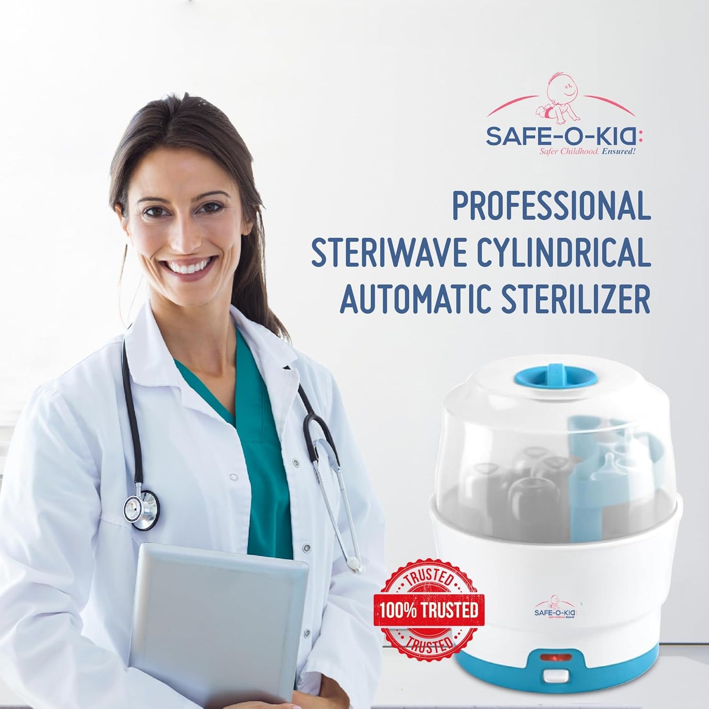 Safe-O-Kid Steriwave 6 Bottles Sterilizer