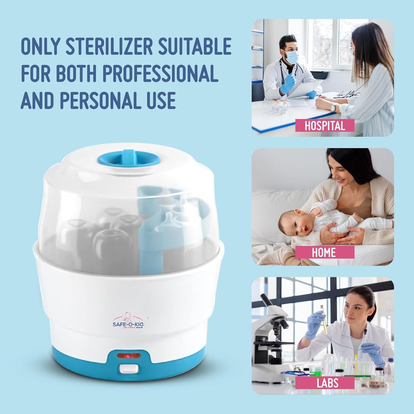 Safe-O-Kid Steriwave 6 Bottles Sterilizer