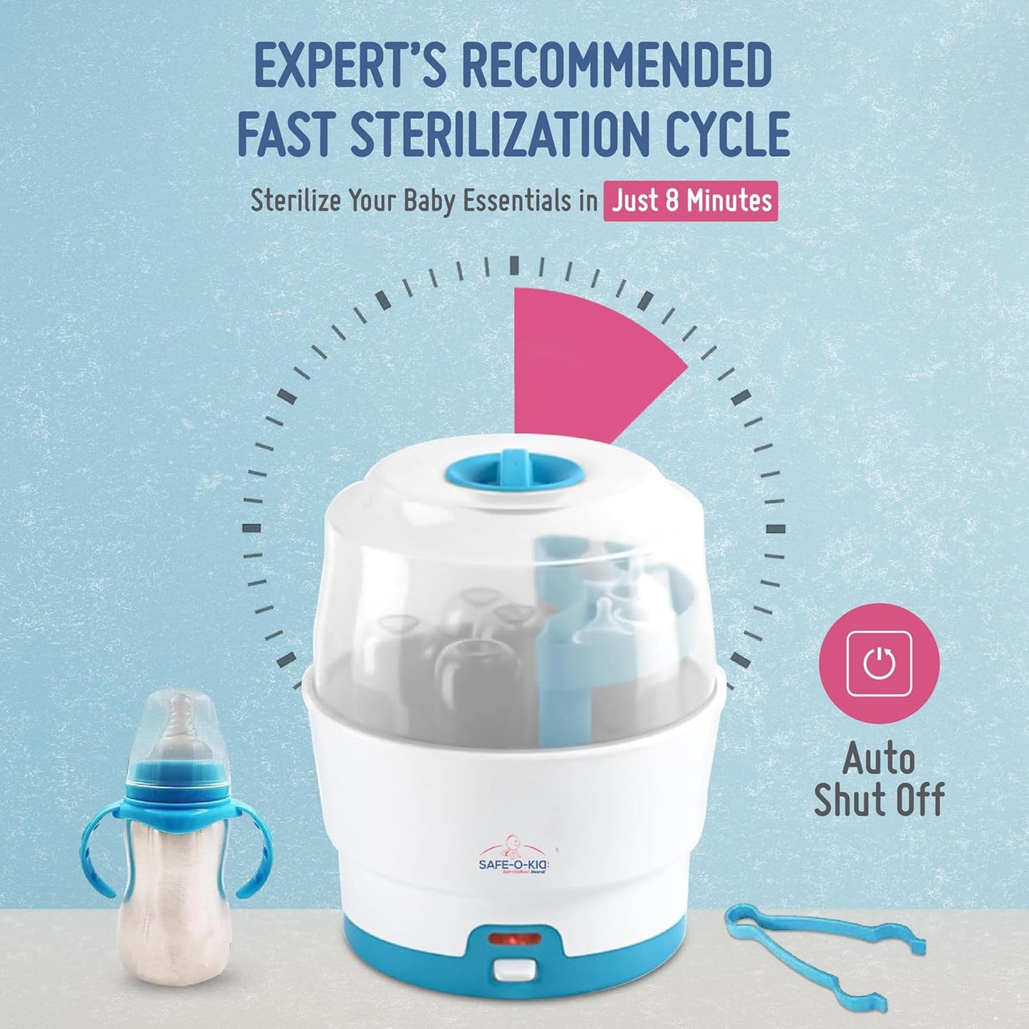 Safe-O-Kid Steriwave 6 Bottles Sterilizer