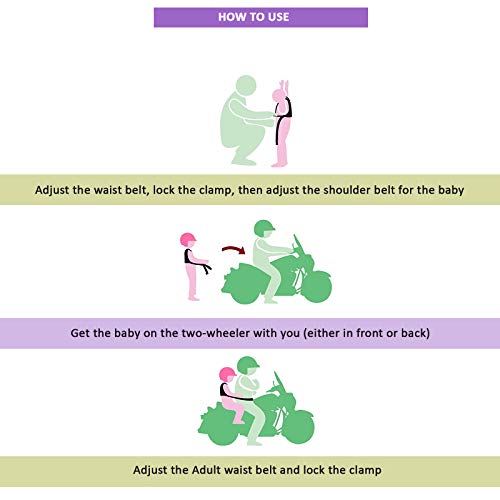 Safe-O-Kid - Fall Safety, Walking Essential - Scooty/2-Wheeler Fully Adjustable Safety Belt for Kids
