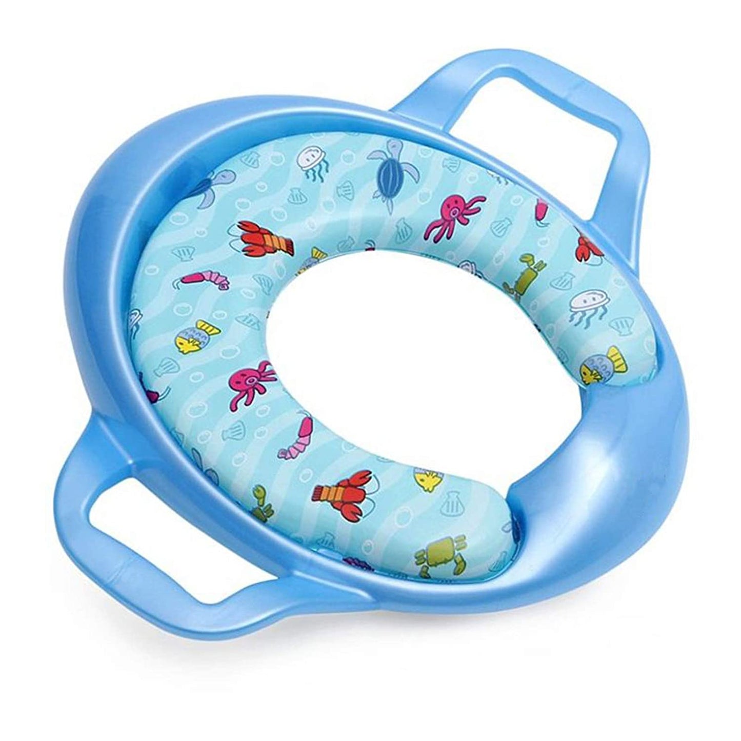 Safe-O-Kid- Soft Cushioned Potty Seat Training with Easy Grip Handles for Baby, Easy Stool Pass, Infection Safety for baby/kids/child, 4-36 Months