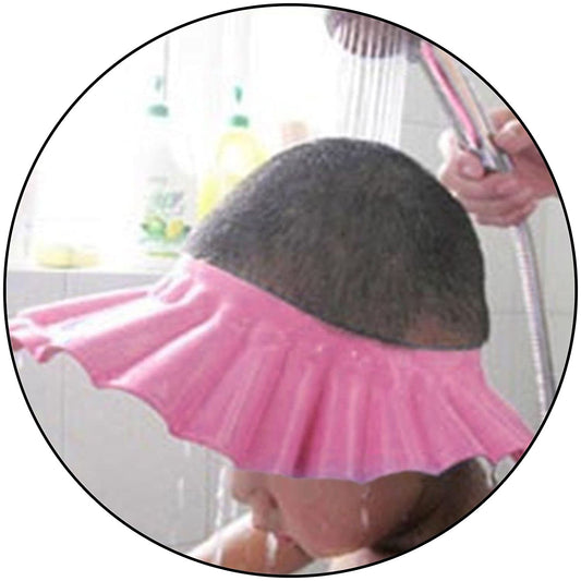 Safe-O-Kid - Eye Safety- Round Shape Shampoo Hats For Infection Free Eyes Caused By Shampoo, Assorted Colors